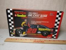 N I B Vtg 1995 Dale Jarrett #28 Texaco Havoline 1/24 Racing Champions Nascar Diecast Bank