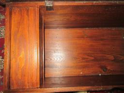 Antique Dovetail Pine Blanket Chest Slant Front w/Interior Compartment