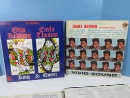 12 Vinyl Records- James Brown, Ray Charles, Otis Redding, Chuck Berry etc. See Pics