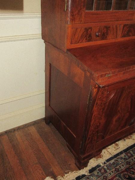 Impressive Antique The Brandt Cabinet Works Furniture Crotch Mahogany American Empire