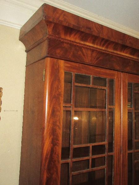 Impressive Antique The Brandt Cabinet Works Furniture Crotch Mahogany American Empire
