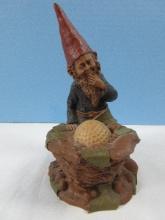 Collectors Tom Clark Gnomes 7" "Hogan" Pecan Resin Figurine by Cairn Studios Retired 1984