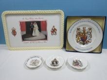 Lot British Made Royal Melamine Royal Wedding Prince & Princess of Wales Tray 18" x 12", The