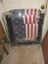 Patriotic Zero Gravity Folding Reclining American Flag Outdoor Lawn Chair- NIB