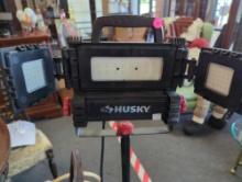 Husky 7000 lumen multi directional led tripod work light, Measure Approximately 51 inches Tall.