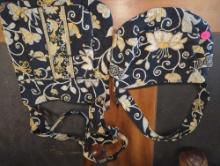 Lot of 2 Vera Bradley Hipster Pattern Purses including Cross Body Purse and Shoulder Purse, Both