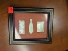 Lot of 3 Items Including Wall Hanging Picture Frames, The Main Land 10" Serving Bowl, and Old Style