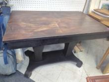 Old Style Mahogany Desk with 1 Drawer, Approximate Dimensions - 30" H x 26" D x 42" W, Appears to