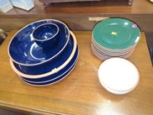 Lot of Assorted Dansk Portugal Kitchen Ware Items Including Chip and Dip Plate, Salad Plates,
