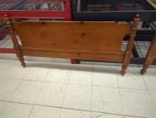 (No Rails) Wooden Head Board and Foot Board Only No Rails Measure Approximately (Head Board) 57 in x