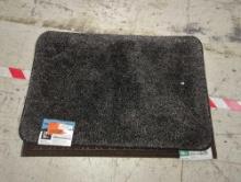 Lot of 2 Traffic Master Door Rugs, One is Black and Gray Shag Style Measure Approximately 24 in x 36