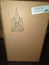 LNC Black Outdoor Hanging Light Mini 1-Light Farmhouse Hanging Lantern Outdoor Pendant for