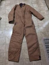 (BR2) DICKIES BRAND MEN'S SIZE LARGE INSULATED DUCK COVERALLS. IN LIGHTLY USED CONDITION.
