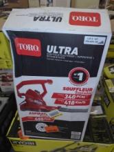Toro Ultra 260 MPH 340 CFM Electric 12 Amp Blower/Vacuum/Mulcher, Model 51619, Retail Price $99,