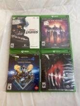 Preowned Xbox one games: Outriders, Grid Legends, Supercross 4, Back 4 Blood.