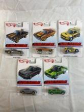 Brand New: 5 assorted Hot Wheels collectibles- Flying Customs series