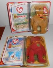 GERMANY AND MILLENNIUM SMALL TY BEANIE BABIES