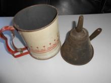 ANTIQUE SIFTER AND FUNNEL