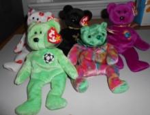 SET OF FIVE TY BEANIE BABIES