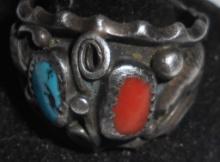 MAX.C STERLING AND TURQUOISE RING