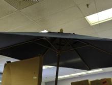 Store 9' Rd Faux-Wood MarkShadeet Patio Umbrella Please Come Preview