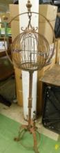 Metal Bird Cage on Stand - 64" x 17" x 13"