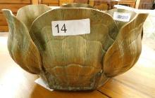 Brass Leaf Planter / Centerpiece Bowl