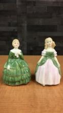 ROYAL DOULTON FIGURINES "PENNY" & "BELLE"