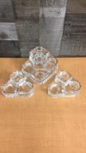 PARTYLITE CRYSTAL CASTLE TEALIGHT CANDLE HOLDERS
