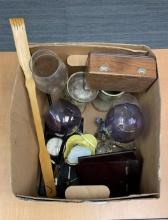 BOX OF MISCELLANEOUS: GOBLETS & TRINKET BOXES