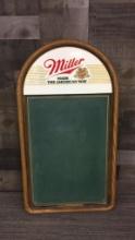 MILLER "MADE THE AMERICAN WAY" GREEN CHALKBOARD