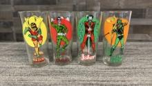 4) 1976 DC SUPER HERO PEPSI GLASSES: BATMAN THEME