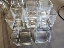 Eight Glass Containers - 2 Different Styles, for Candles or Centerpiece