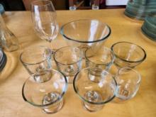9pc Glass Plates, Bowls, Glass