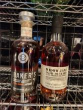 3 Bottles of Bakers, Widow Jan 10 Years & Larceny Bourbon Whiskey 750ml