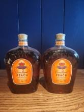 2 Bottles of Crown Royal Peach 1L