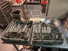 2 Racks of Utensils, Ladles, Shakers, Colander and Misc. Other Items