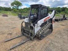 2023 BOBCAT T64 RUBBER TRACKED SKID STEER SN-19419 powered by diesel engine, equipped with rollcage,