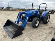 NEW NEW HOLLAND WORKMASTER 75 TRACTOR LOADER SN-4725 4x4, powered by diesel engine, 75hp, equipped