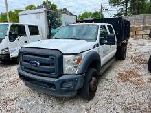 2016 FORD F450XL STAKE DUMP TRUCK VN:1FD0W4GY9GEB35746 powered by 6.8 liter gas engine, equipped