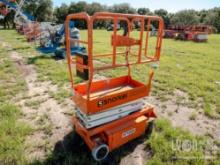 2017 SNORKEL S3010E SCISSOR LIFT SN:S3010E-01-170100075 electric powered, equipped with 10ft.