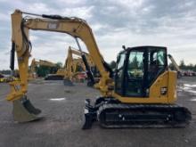 2021 CAT 308CR HYDRAULIC EXCAVATOR SN:GW800129 powered by Cat diesel engine, equipped with Cab, air,