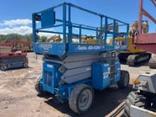 GENIE GS4390 SCISSOR LIFT 4x4, powered by dual fuel engine, equipped with 43ft. Platform height,