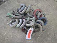 APPROX (16) 8 1/2 TON SHACKLES SUPPORT EQUIPMENT