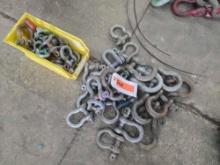 LARGE QTY OF 1/2T - 4 3/4 TON SHACKLES SUPPORT EQUIPMENT