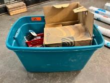 TUB OF MISC ELECTRICAL SUPPLIES SUPPORT EQUIPMENT