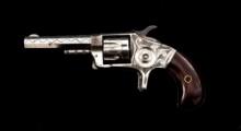 Antique Engraved "Napoleon" Spurtrigger Pocket Revolver