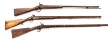 Lot of Three (3) Antique Foreign & U.S. Percussion Muskets