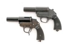 Lot of Two (2) German WWII Leuchtpistole 34 Single Shot Flare Pistols