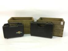 Group w/ 2-Wood Ammo Boxxes-Federal Shells